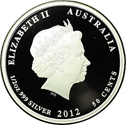Монета 50 центов 2012 Кукабарра - Детеныш Bush Babies Австралия