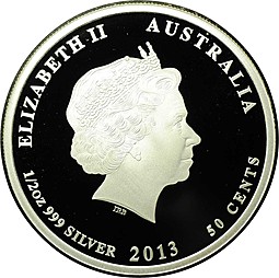 Монета 50 центов 2013 Детеныш Опоссума Bush Babies Австралия