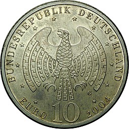Монета 10 евро 2004 Расширение Евросоюза Германия