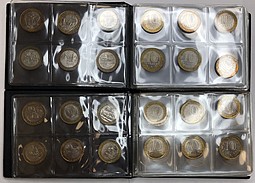 Набор 10 рублей 2000-2020 биметалл 95 монет на 1 двор, без ЧЯП, в альбоме Numis
