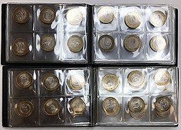 Набор 10 рублей 2000-2020 биметалл 95 монет на 1 двор, без ЧЯП, в альбоме Numis