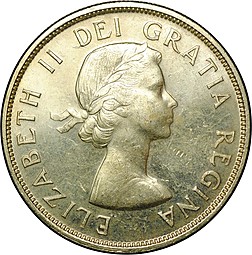 Монета 1 доллар 1960 Канада