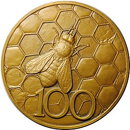 Медаль К 100-летию Русского общества Пчеловодства 1891-1991 ЛМД