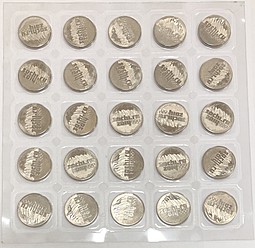 25 рублей 2011 СПМД Сочи-2014 эмблема игр 25 монет в оригинальном блистере