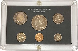 Годовой набор монет 1972 PROOF Либерия