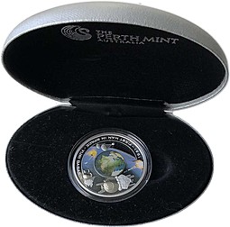 Монета 1 доллар 2008 Юрий Гагарин - первый человек в космосе Остров Кука