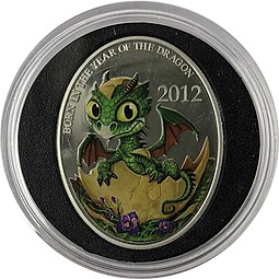 Монета 1 доллар 2012 Рожденный в год Дракона - Малыш Ниуэ