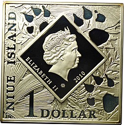 Монета 1 доллар 2010 Вилорог Антилопа Ниуэ