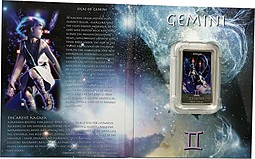 Монета 2 доллара 2012 Знаки зодиака - Близнецы Gemini Ниуэ
