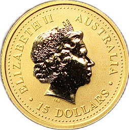 Монета 15 долларов 2003 Год козы Лунар Австралия