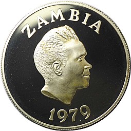 Монета 5 квач 1979 Личи Антилопа Замбия