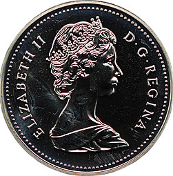 Монета 1 доллар 1989 Река Маккензи Канада