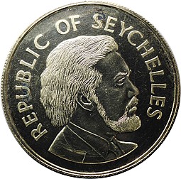 Монета 25 рупий 1977 25 лет правлению Королевы Елизаветы II Сейшелы