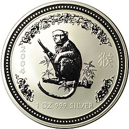Монета 1 доллар 2004 Год Обезьяны Лунар Австралия