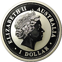 Монета 1 доллар 2004 Год Обезьяны Лунар Австралия