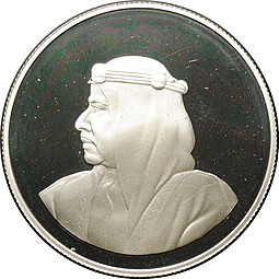 Монета 5 динар 1986 25 лет всемирному фонду дикой природы WWF Бахрейн