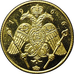 Монета 1 соверен (фунт) 1966 Кипр