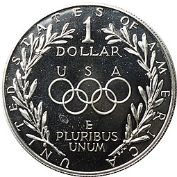 Монета 1 доллар 1988 S Олимпиада Сеул США