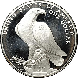 Монета 1 доллар 1984 S Олимпиада Лос-Анджелес США