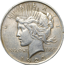 Монета 1 доллар 1923 Мира США