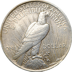 Монета 1 доллар 1923 Мира США