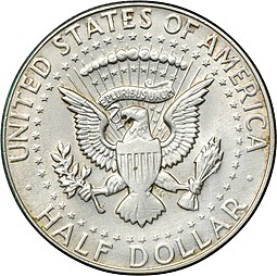 Монета 50 центов (1/2 доллара) 1967 США