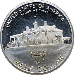 Монета 50 центов (1/2 доллара) 1982 S Джордж Вашингтон США