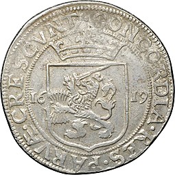 Монета 1 талер 1619 Нидерланды