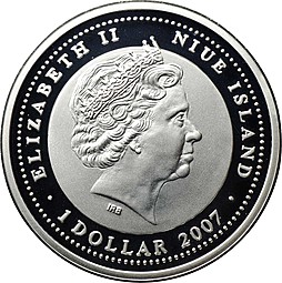 Монета 1 доллар 2007 Тобольск 1587 Ниуэ