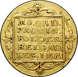 Монета 1 дукат 1814 Нидерланды Голландия Утрехт