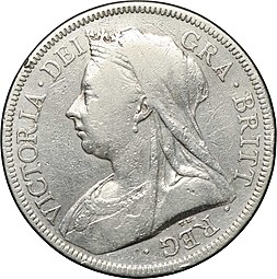 Монета 1/2 кроны 1893 Великобритания