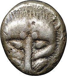 Монета Диобол 470-460 до н.э Боспор Пантикапей