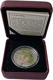 Монета 20 долларов 2011 Кленовый лист с кристаллом Сваровски Канада