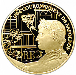 Монета 50 евро 2004 200 лет коронации Наполеона I Франция