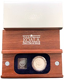 Монета 50 долларов 1988 Австралийская Коала платина Австралия
