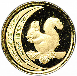 Монета 5 динар (динеров) 1994 Белка Андорра