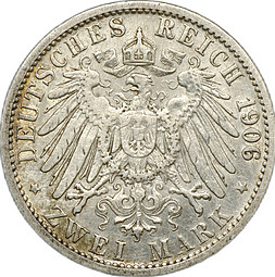Монета 2 марки 1906 A Пруссия Германия