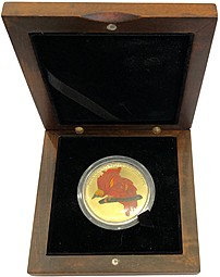 Монета 10 франков 2004 Райская птица Охрана природы Конго