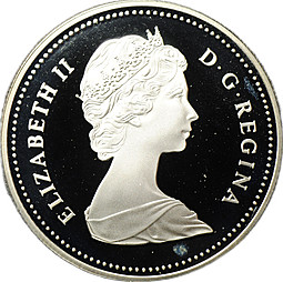Монета 1 доллар 1982 100 лет городу Реджайна PROOF Канада
