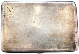 Портсигар серебро 84 пробы Богатырь (витязь) на коне с копьем клеймо СФ 210 грамм