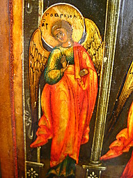 Икона Благовещение Пресвятой Богородицы 17x14 см XIX век