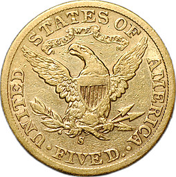 Монета 5 долларов 1899 S США
