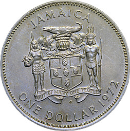 Монета 1 доллар 1972 Ямайка