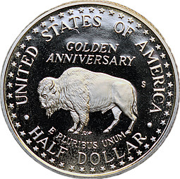 Монета 50 центов 1991 S Национальный мемориал на горе Рашмор PROOF США