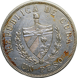 Монета 1 песо 1933 Куба