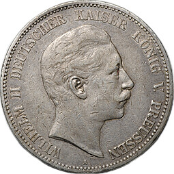 Монета 5 марок 1903 А Пруссия Германия