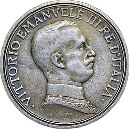 Монета 2 лиры 1915 Италия