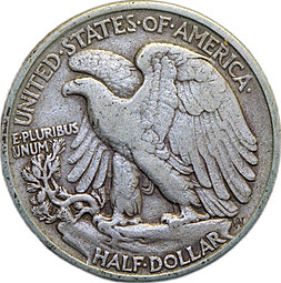 Монета 50 центов 1943 США
