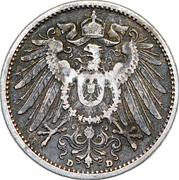 Монета 1 марка 1903 D Германия