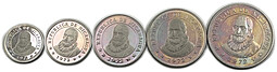 Набор монет 5, 10, 25, 50 сентаво, 1 кордоба 1972 PROOF Никарагуа